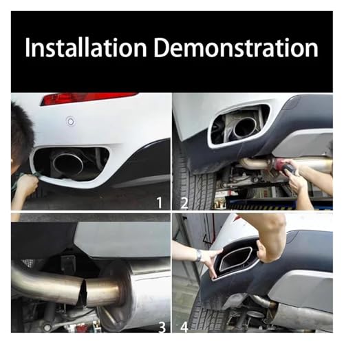 Tuyau d'échappement BMW X6 E71 2009-2013 embout pot d'échappement carré V8