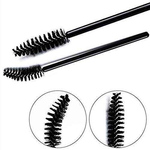 Image of G2PLUS 300PCS Eyelash Brush, Disposable Eyelash Mascara Brushes Wands Applicator Tools Makeup Brush Kits, Eyelash Spoolies Eyelashes Brush for Eyelash Extensions and Eyebrow Brush (Black)