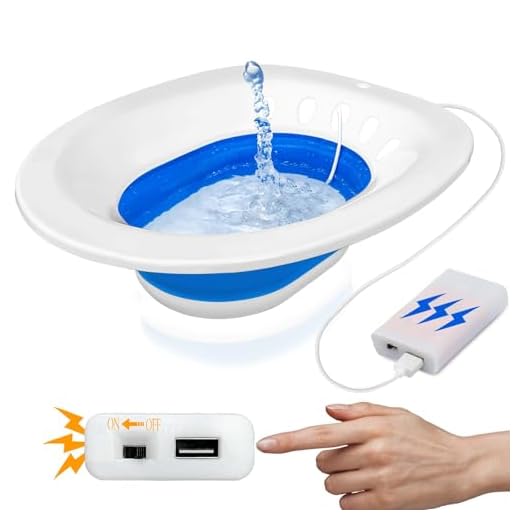 Msiori Electric Sitz Bath for Toilet Seat - Suitable for Pregnant Women and Perineal Care, Hemorrhoids, Sits Bath Kit for Women, Perineal Soaking - Yoni Steam Seat - Collapsible