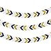 NICROLANDEE 3pcs Nautical Party Decorations Navy Blue Paper Arrow Banner Garland Gold Glitter Chevron Design Tribal Party Wall Window Streamer for Baby Shower Birthday Bachelorette Party Supplies