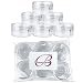 (Quantity: 6 Pieces) Beauticom 15G/15ML, 0.5 oz High Quality Clear Lid Plastic Cosmetic Lip Balm Lip Gloss Cream Lotion Eyeshadow Container Jars