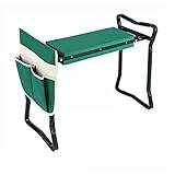 Besthls Garden Kneeler and Seat Stool Heavy Duty Garden Folding Bench with Large Tool Pocket and Soft EVA Kneeling Pad for Gardening Lovers