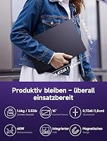 JSAUX FlipGo Pro 16" Dual Laptop Screen Extender, 2.5K Triple Portable Laptop Bildschirm Monitor Erweiterung, Faltbarer Tragbarer Monitor Erweiterung Kompatibel Mit Windows/macOS, DisplayLink, HiDPI – Ansicht 8