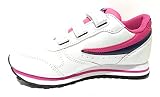 FILA FILA Orbit Velcro Kids, Scarpe da Ginnastica, White-Carmine, 31 EU