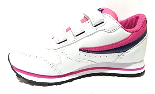 FILA FILA Orbit Velcro Kids, Scarpe da Ginnastica, White-Carmine, 31 EU