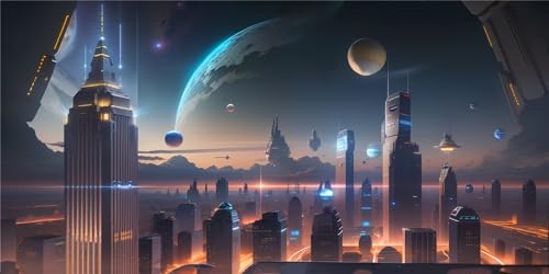 Peinture diamant adulte vue nuit ville 5D contre le stress : kit complet 65x130cm