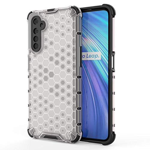 Image of Glasgow | for Realme 6 Honeycomb Pattern Back Case Cover for Realme 6 - Transparent