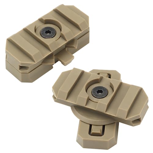 SIANKO Tactical Helmet ARC Rail Adapter Kit (a pair),360° Rotatable Picatinny Adapter,Helmet Side Rail Mount Accessories (Tan)