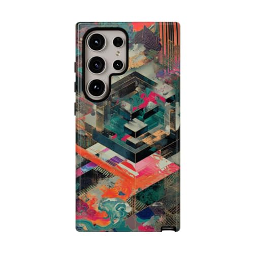 Coque rigide brillante Samsung S24 Ultra géométrique antichoc
