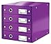 Produktbild Leitz, Schubladenbox, Lila, 4 Schubladen, A4, Click & Store, 60490062