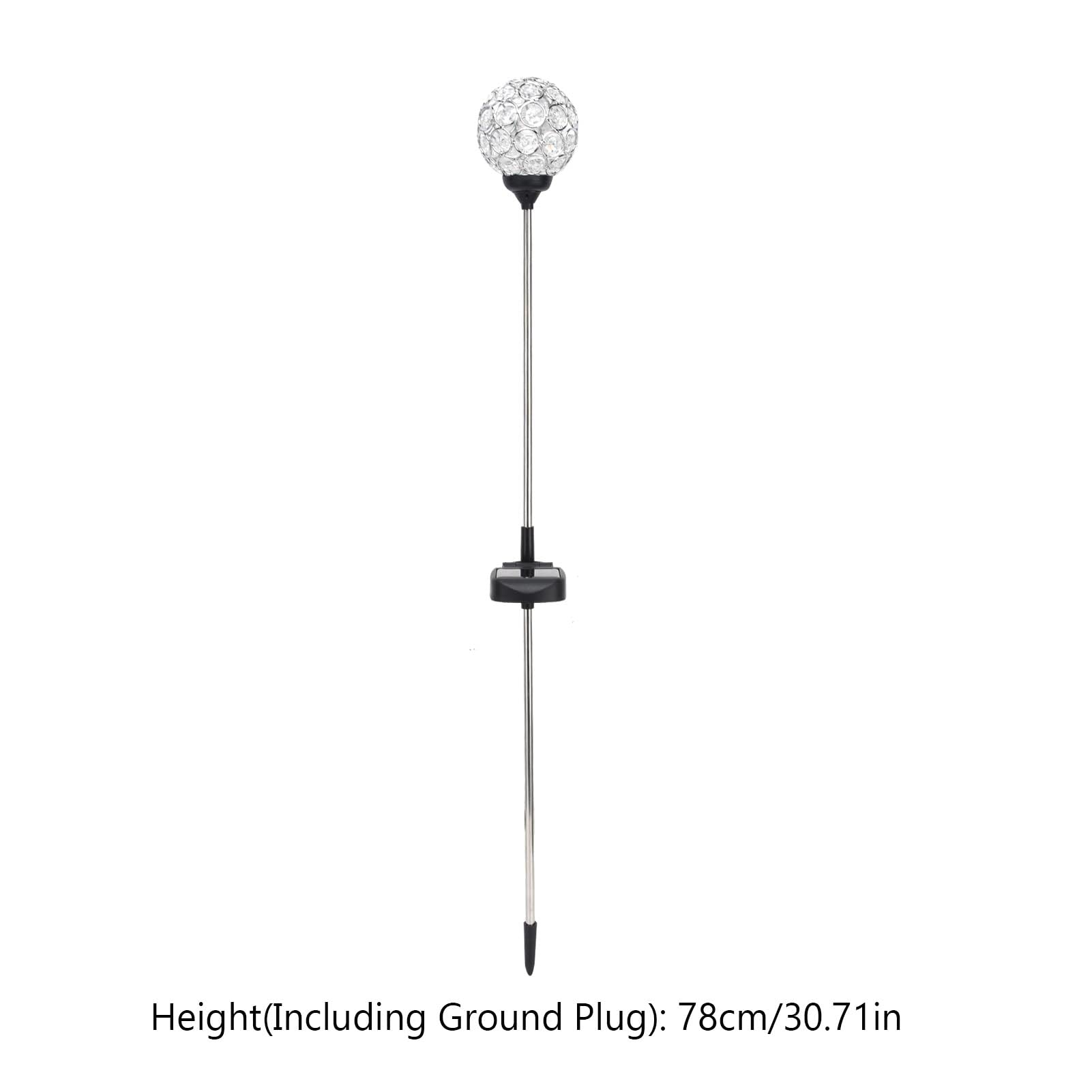 LED Kugel Solarleuchten IP65 Wasserdicht Landschaftslicht für Rasen Balkon Romantische Beleuchtung 2 Pack