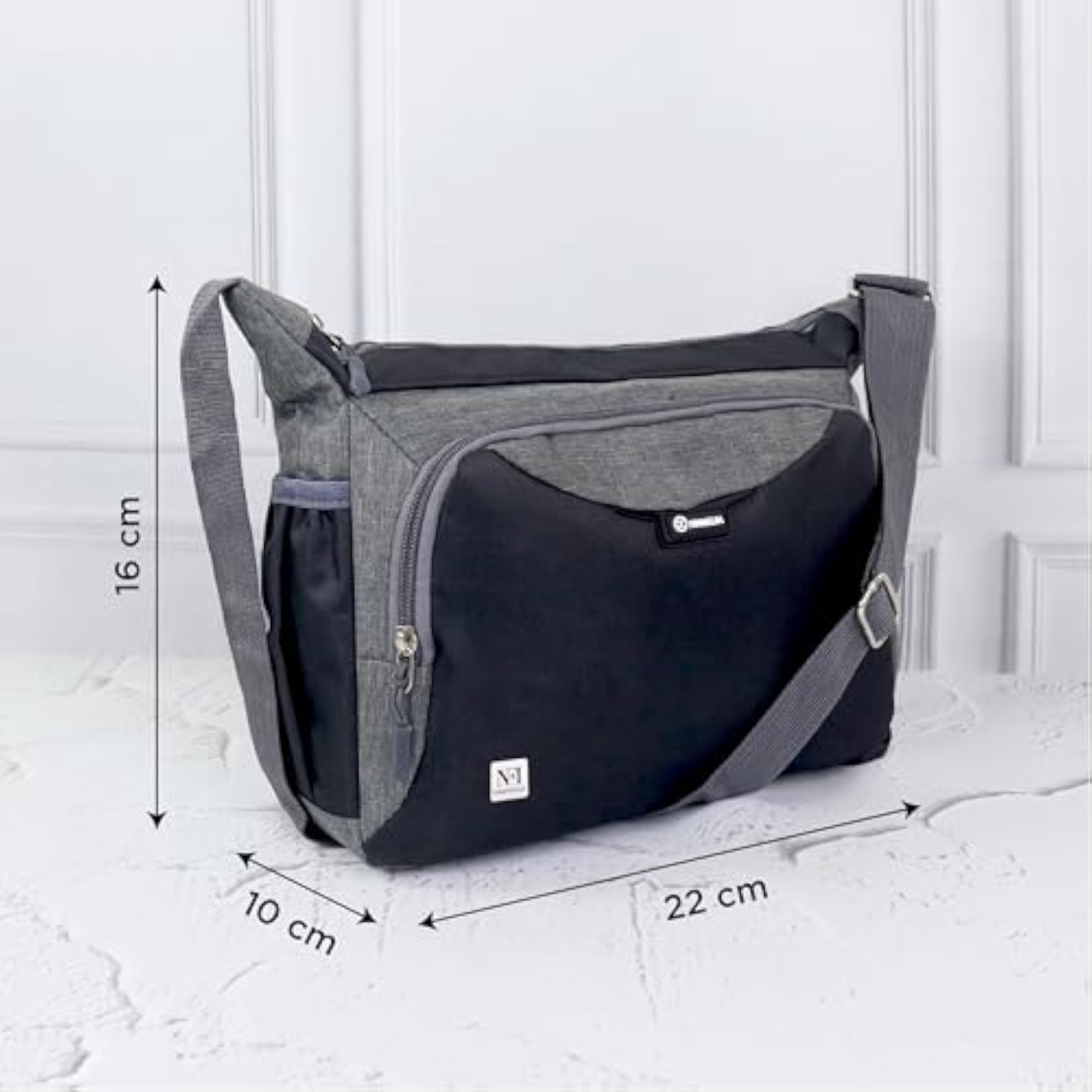 Sling Cross Body Bag for Travel & Business, Adjustable Strap