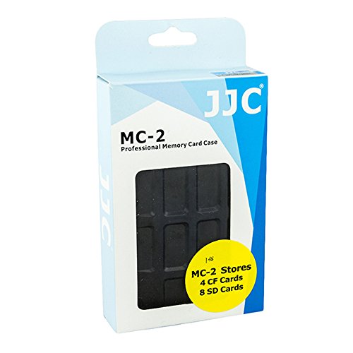 Porta Cartão de Memória Case Rígido Jjc Mc-2 para 4 Cf Cards e 8 Sd Cards