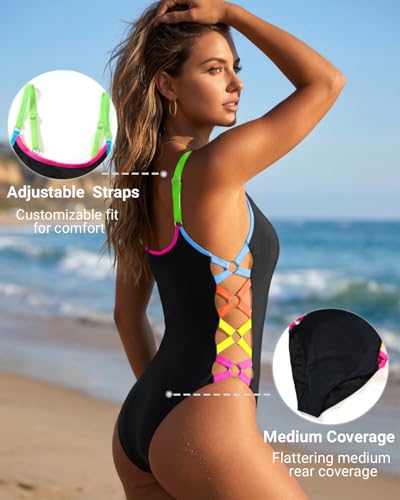 Image of Tempt Me Women One Piece Swimsuit Sexy Crisscross Bathing Suit Lace Up