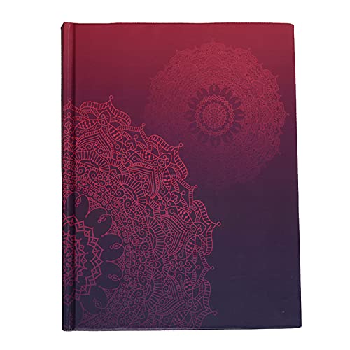 Image of PAPBOO Mandala Hardbound, Hardcover Notebook Diary, (22 X 17.5 cm, 80 GSM, 140 Single Ruled Pages) Journal, Gift