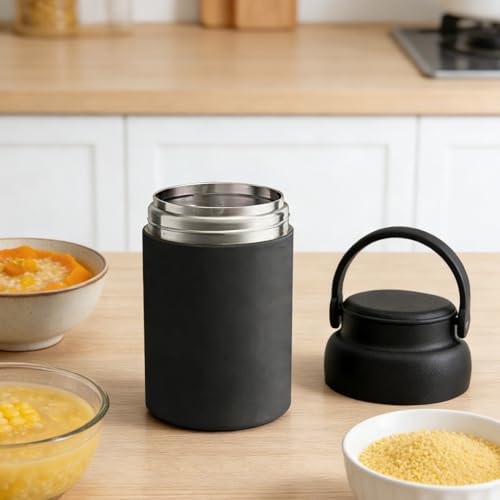 Fiambrera térmica de acero inoxidable de 600ml hermética para evitar derrames 4