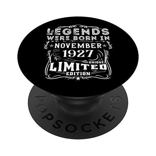 Cumpleaños Noviembre 1927 Edición Limitada Regalo Vintage PopSockets PopGrip Intercambiable