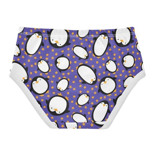 Girls' Underwear Penguin Purple Cotton Stretch Comfort Toddler Panties2