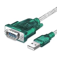USB auf RS232 Kabel, USB Seriell Adapter RS232 Konverterkabel, CH340 9 Pin DB9 COM Port Konverter für Modem, Barcode Scanner, ISDN Adapter, Unterstützt Windows 11/10/8/7, Plug & Play 180 cm Kabel