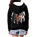Upetstory Horse Zip Up Jackets for Girls Boys Size 11-13 Kids Fashion Hoodies Long Sleeve Hooded Sweatshirt Lightweight Active Clothes Outdoor Sports Tops with Pockets Hiking Cycling Running Outfit