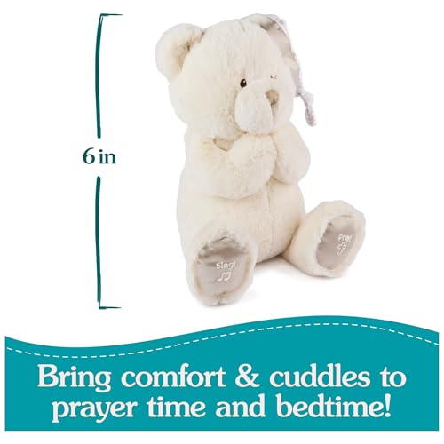 GUND Animated Goodnight Prayer Bear, Spiritual Plush Teddy Bear, Sensory Toy Stuffed Animal for Ages 0 and Up, Cream, 11" - image 5