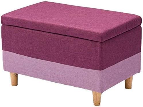 Banc à chaussures en bois et tissu pour l'accueil de votre boutique