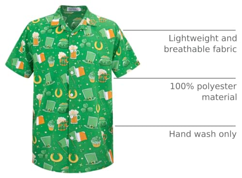 Image of Yoimira Hawaiian Shirts for Men, Print Mens Casual Short Sleeve Button Down Shirts Floral Aloha Beach Shirt