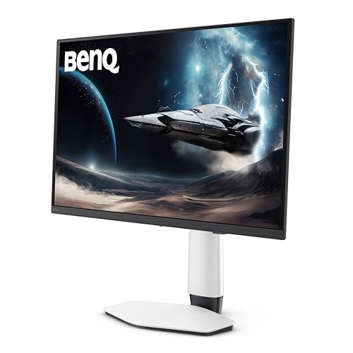 Image of BenQ MOBIUZ EX271QZ 27 inch 2K QHD 3rd Gen QD-OLED 500Hz Gaming Monitor| 0.03ms GtG|HDMI 2.1, DP 1.4|USB-C|99% DCI-P3|AMD FreeSync Premium Pro|Game Art Mode|Height,Swivel, Tilt Adjustable(White)