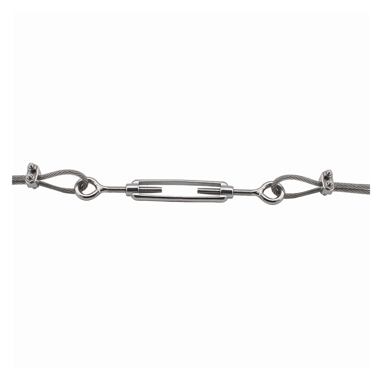 Tensor de Cable con Tensor de Cadena, Tensor de tensión de Cuerda de Alambre con Tensor de Ojo y Ojo de Acero Inoxidable A2 304 M4-M14(M8)