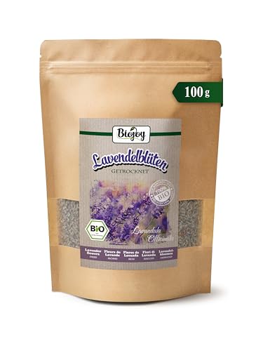 Biojoy Flores de Lavanda secas BÍO (100 g), para Infusión y Decoración (Lavandula officinalis)