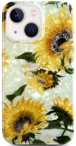 Étui pour iPhone 15 Plus antichoc coque souple légère 6,7 pouces motif floral