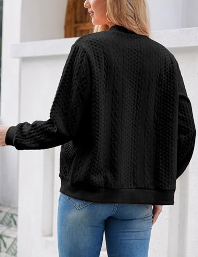 Image of WROLEM Zip Up Sweatshirts for Women Casual Outfits Cardigan Outerwear Trendy Winter Jackets Coat