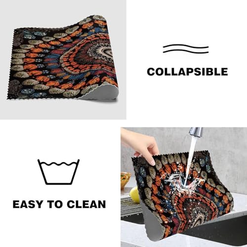 Sets de table anti-tache mandala protégeant de la chaleur pour votre cuisine - 5
