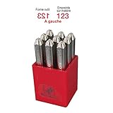  Chiffres à Frapper Endroit 10 Mm - Hrc 60-62 - Lot de 1