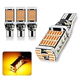 ijuicy 4 PCS 921 Led Bulb Reverse Light, 6000K CANBUS 912 T15 W16W 4014 45SMD Reverse Light Bulb, 360 Degree Lighting 1080 Lumens Brake Light Bulb, Replacement Led Lights for Car (Yellow)