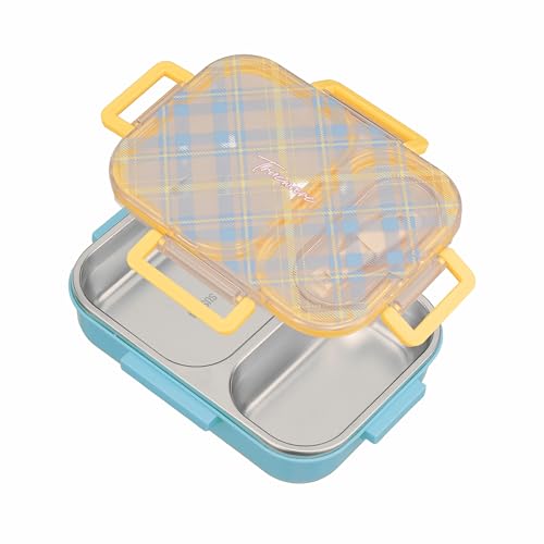 Image of Trueware Cool Touch 304 Stainless Steel PU Insulated Lunch Box with Two Compartment BPA Free, Food Grade Ideal for School, Picnic, Office & Outdoor - 540ml