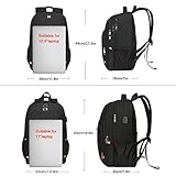 Della Gao Laptop Backpack, Extra Large Anti-Theft Business Travel Laptop Backpack Bag with USB Charging Port, Fit 17 Inch Laptop, Black - Image 6