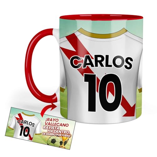 Kembilove Taza Personalizada de Fútbol | Regalo Original Rayo