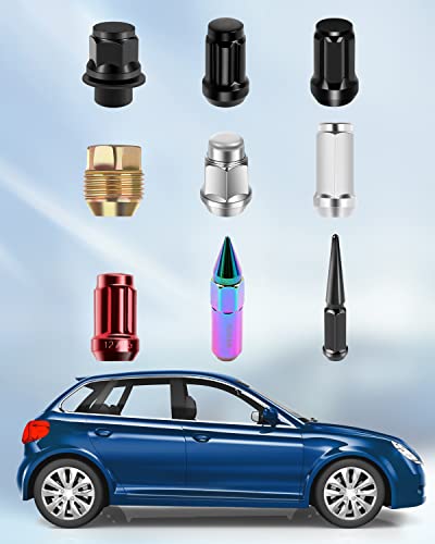 Eccpp Chrome Wheel Lug Nuts 24 Pieces 14X1.5 Hex Drive 7/8" 1.12" Tall Open End Lugs Nuts For Chevy For Gmc For Cadillac Factory Style Lugs 1988-2019 #TOP6