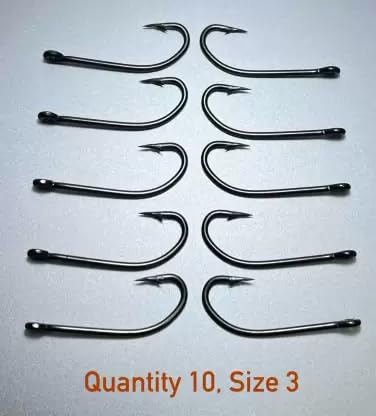 Generic Gauri Enterprises High Carbon Fishing Hook -10pcs Set - Image 3