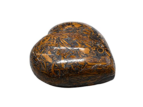 Image of Certified Mariyam Jasper Heart Palm Pebbles Stones For Anxiety Stress Relief Massage - Aaa Grade Original Healing Gemstone Agate Heart Palm Stone For Yoga Meditation Spiritual