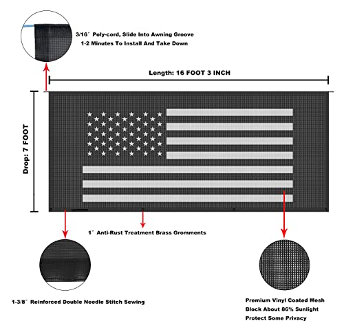 Image of RV Awning Mesh Sun Shade Screen for Motorhome Camper Trailer Sunshade