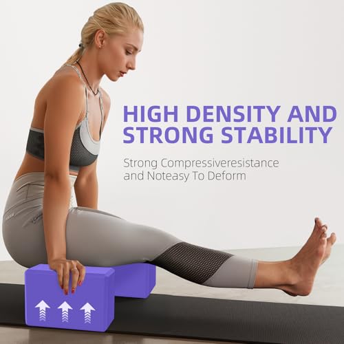 Image of 1 Pack Large Foam Yoga Blocks 9x6x4 Inches (Violet)