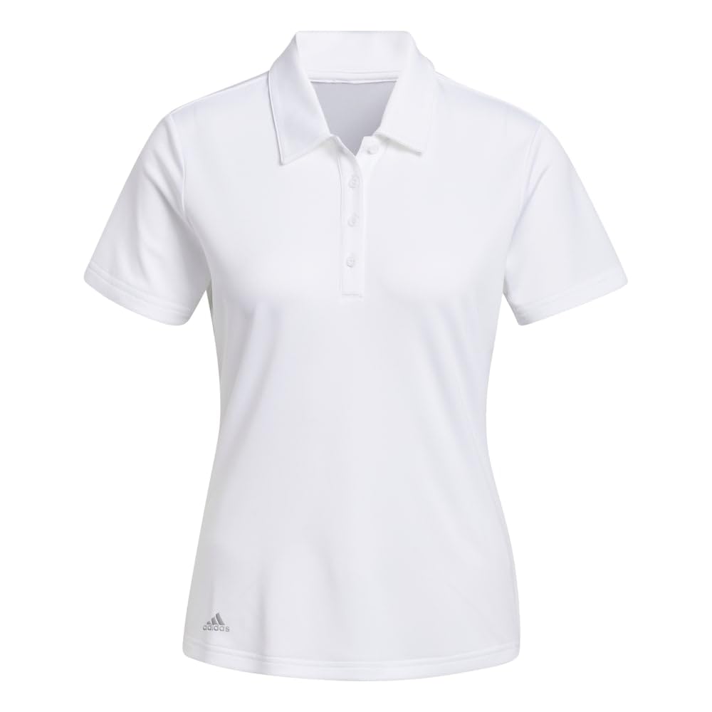 adidas Golf Women's Performance Primegreen Polo Shirt, White, Large