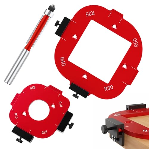 2 Stück Fräs Radius Schablone 4-in-1 Schablone Router Jig Vorlage R10 R15 R20 R25 Mit Fräser Oberfräse Zubehör Für Möbelbau & Heimwerker