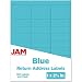 JAM PAPER Shipping Address Labels - Standard Mailing - 1 x 2 5/8 - Blue - 120/Pack