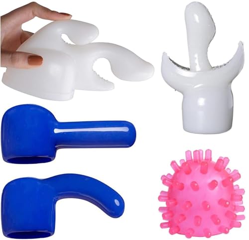 Large Fun Health Massage Wand Attachments Set 5 Piece Silicone Compatible with Hitachi HV260 HV270 HV280 Enhances Relaxation Easy Installation Fits 2.36 Inch Inner Diameter (Large 5Pcs)
