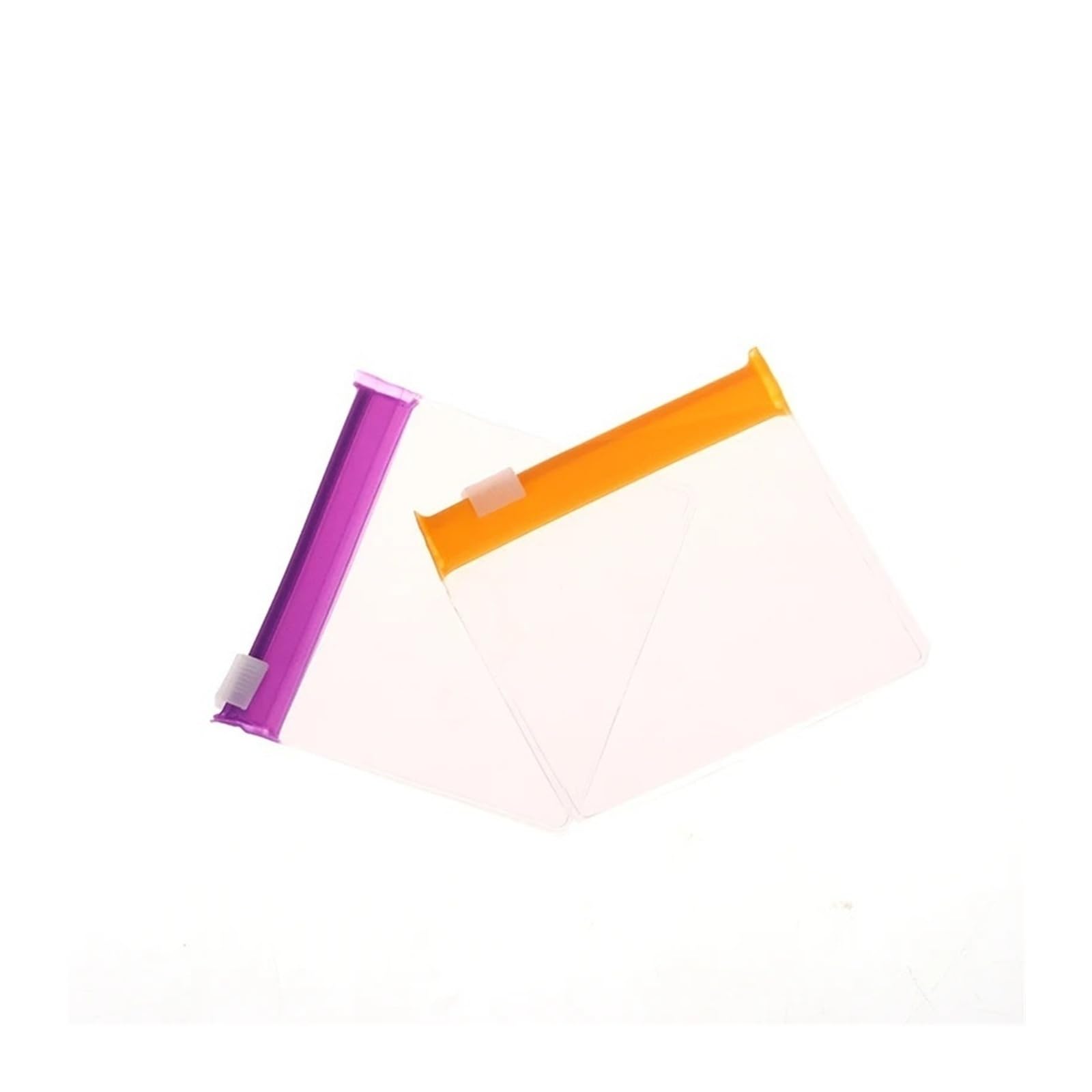 Lot de 20 pochettes à pilules réutilisables en EVA transparent avec fermeture éclair pour médicaments et suppléments vitaminés (orange)