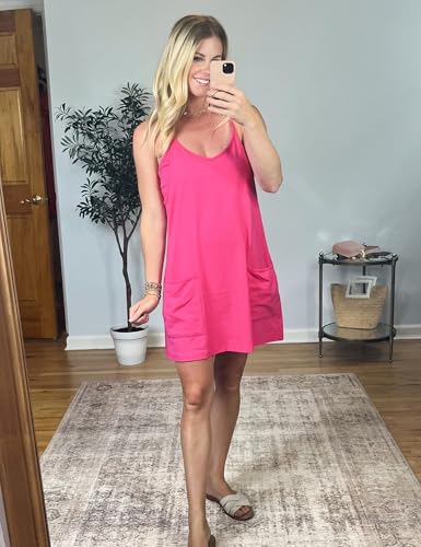 Image of Womens Sleeveless Athletic Hot Shot Mini Dress with Built-in Shorts