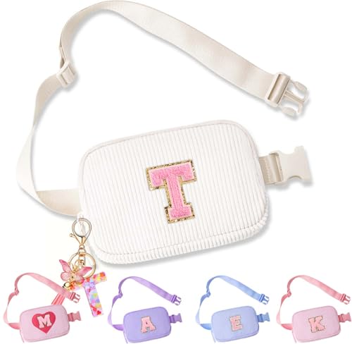 Image of Belt Bag for Girls Gifts - Birthday Gifts for Teenager, Personalized Gifts for Mom Freind Sister Teacher, Graduation GiftsInitial Crossbody Bag Belt Bag for Women T